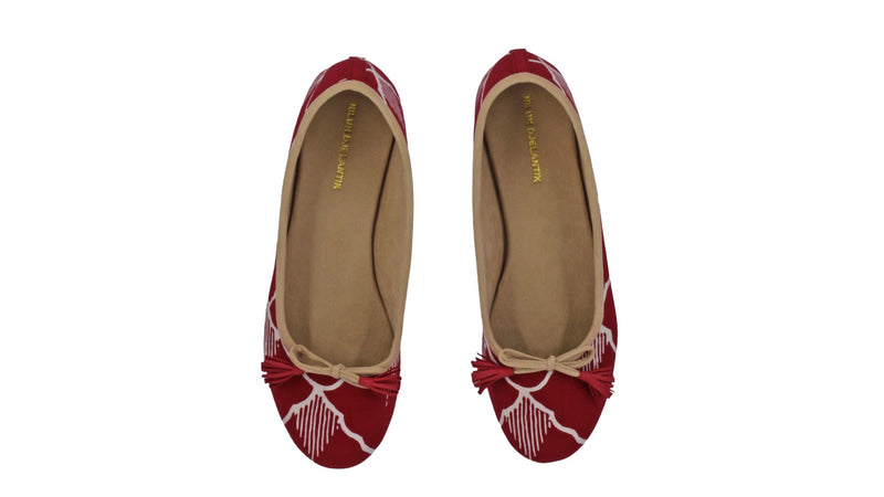 Leather-shoes-Noemi 20mm Ballet - Red Batik Kerang-flats ballet-NILUH DJELANTIK-NILUH DJELANTIK