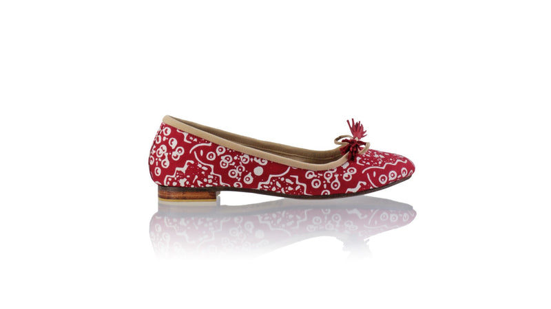 Leather-shoes-Noemi 20mm Ballet - Red Batik Motif Anggur-flats ballet-NILUH DJELANTIK-NILUH DJELANTIK
