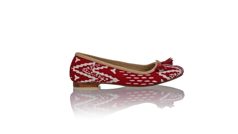 Leather-shoes-Noemi 20mm Ballet - Red Batik Zigzag-flats ballet-NILUH DJELANTIK-NILUH DJELANTIK