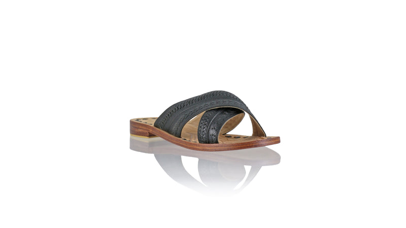Leather-shoes-Paramita 20mm Flat - Black-sandals flat-NILUH DJELANTIK-NILUH DJELANTIK
