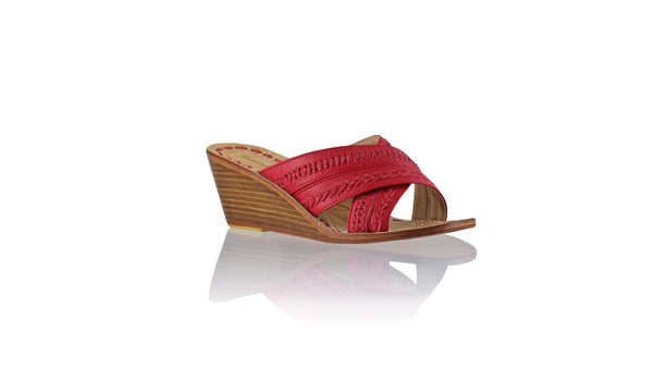 Leather-shoes-Paramita 50mm Wedge - Red Bkk-sandals flat-NILUH DJELANTIK-NILUH DJELANTIK