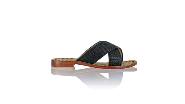 Leather-shoes-Petra No Strap 20mm Flat - Black-sandals flat-NILUH DJELANTIK-NILUH DJELANTIK
