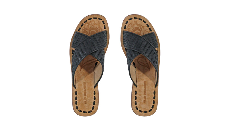Leather-shoes-Petra No Strap 20mm Flat - Black-sandals flat-NILUH DJELANTIK-NILUH DJELANTIK