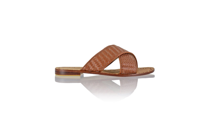 Leather-shoes-Petra No Strap 20mm Flat - Brown-NILUH DJELANTIK-NILUH DJELANTIK