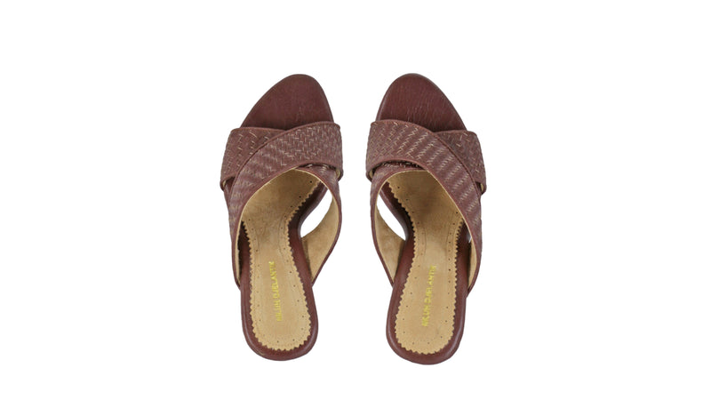 Leather-shoes-Petra No Strap 80mm Wedge - Dark Brown-sandals wedges-NILUH DJELANTIK-NILUH DJELANTIK