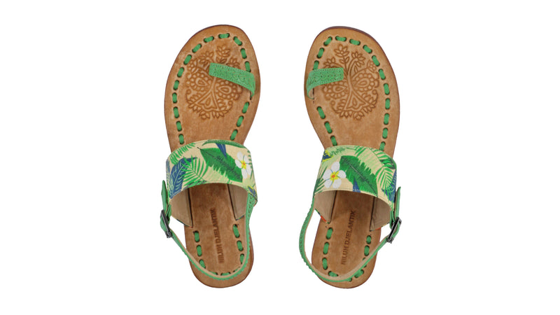 Leather-shoes-Prana 20mm Flat - Green & Multi Color Forest-sandals flat-NILUH DJELANTIK-NILUH DJELANTIK