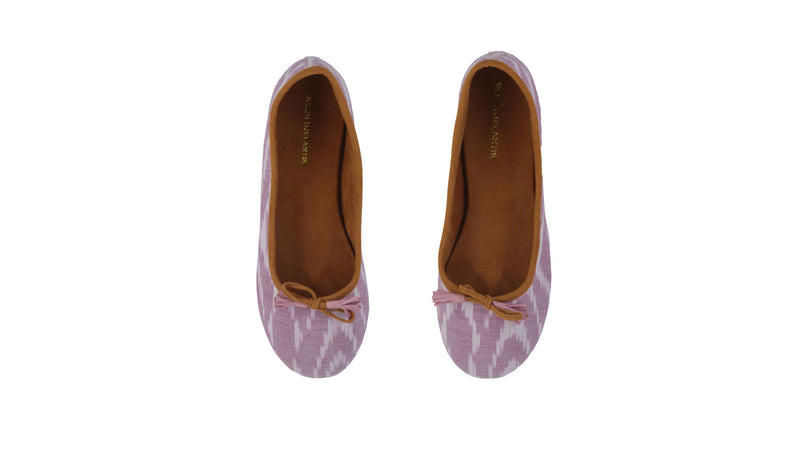 Leather-shoes-Sasha 20mm Ballet - Pink Pastel Endek-flats ballet-NILUH DJELANTIK-NILUH DJELANTIK