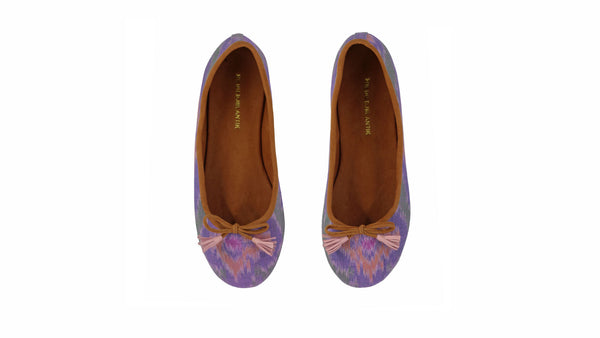 Leather-shoes-Sasha 20mm Ballet - Purple Flower MA Endek-flats ballet-NILUH DJELANTIK-NILUH DJELANTIK