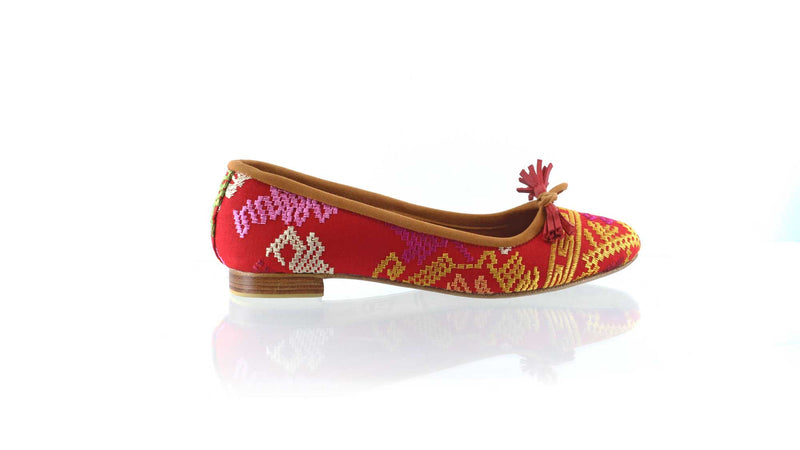 Leather-shoes-Noemi 20mm Ballet - Red Songket-flats ballet-NILUH DJELANTIK-NILUH DJELANTIK