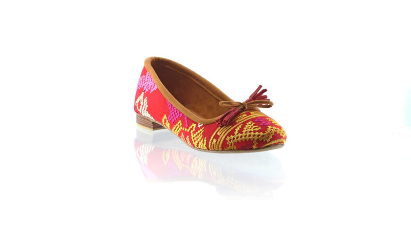 Leather-shoes-Noemi 20mm Ballet - Red Songket-flats ballet-NILUH DJELANTIK-NILUH DJELANTIK