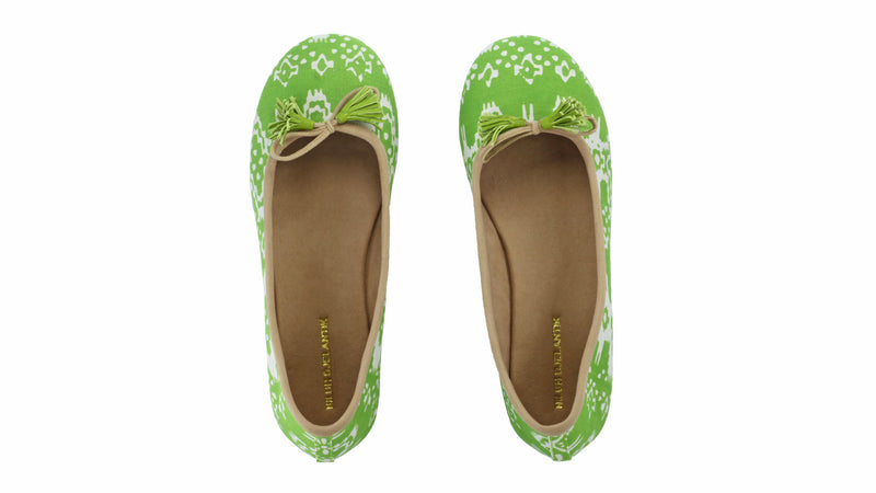 Leather-shoes-Sasha 20mm Ballet - Green Batik Motif Abstract-flats ballet-NILUH DJELANTIK-NILUH DJELANTIK