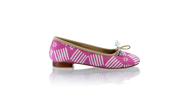 Leather-shoes-Sasha 20mm Ballet - Pink Batik Motif Line Flowers-flats ballet-NILUH DJELANTIK-NILUH DJELANTIK