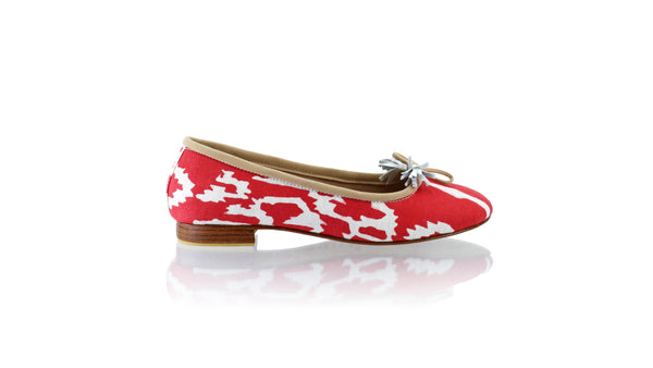 Leather-shoes-Sasha 20mm Ballet - Red Batik Motif Thunder-flats ballet-NILUH DJELANTIK-NILUH DJELANTIK