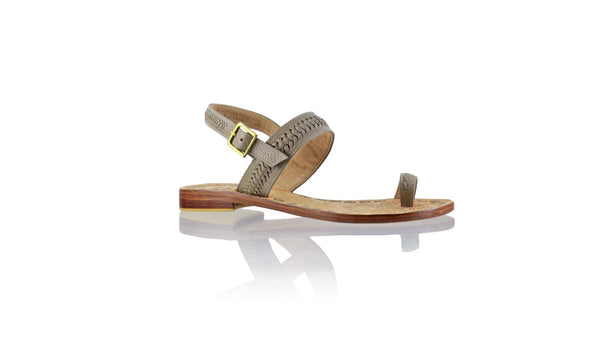 Leather-shoes-Sigi 20mm Flat - Grey Bkk-sandals flat-NILUH DJELANTIK-NILUH DJELANTIK