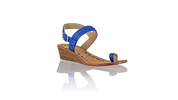 Leather-shoes-Sigi 35mm Wedge - Blue-sandals wedges-NILUH DJELANTIK-NILUH DJELANTIK