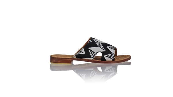 Leather-shoes-Vira 20mm Flat - Black Batik Rangrang-sandals flat-NILUH DJELANTIK-NILUH DJELANTIK