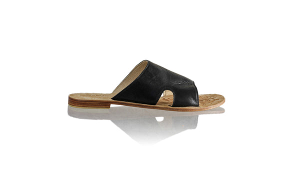Leather-shoes-Vira 20mm Flat - Black-sandals flat-NILUH DJELANTIK-NILUH DJELANTIK