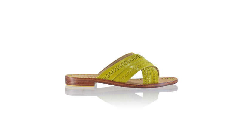 Leather-shoes-Paramita 20mm Flat - Lime Bkk-sandals flat-NILUH DJELANTIK-NILUH DJELANTIK
