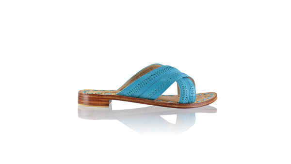 Leather-shoes-Paramita 20mm Flat - Turquoise-sandals flat-NILUH DJELANTIK-NILUH DJELANTIK