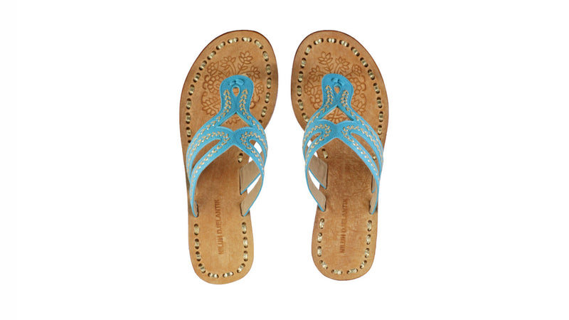 Leather-shoes-Arrah 35mm Wedges - Turquoise & Gold-sandals flat-NILUH DJELANTIK-NILUH DJELANTIK