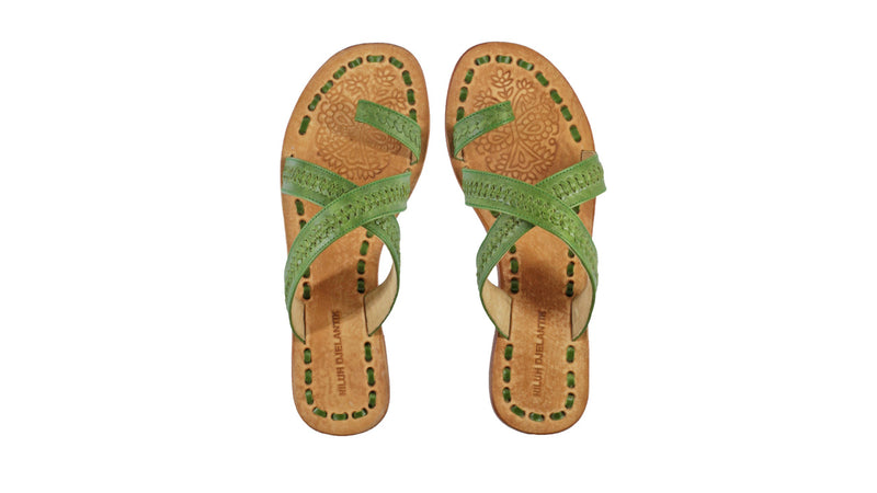 Leather-shoes-Batu 20mm Flat - Green Vintage-sandals flat-NILUH DJELANTIK-NILUH DJELANTIK