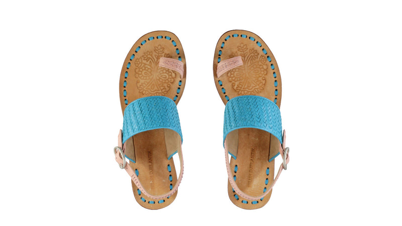 Leather-shoes-Prana 35mm Wedge - Turquoise & Soft Pink-sandals wedges-NILUH DJELANTIK-NILUH DJELANTIK