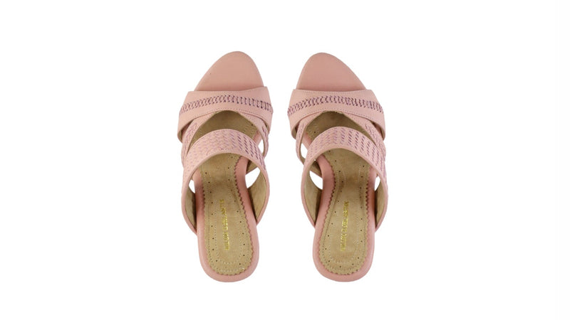 Leather-shoes-Happy Without Strap 80mm Wedges - Soft Pink-sandals wedges-NILUH DJELANTIK-NILUH DJELANTIK