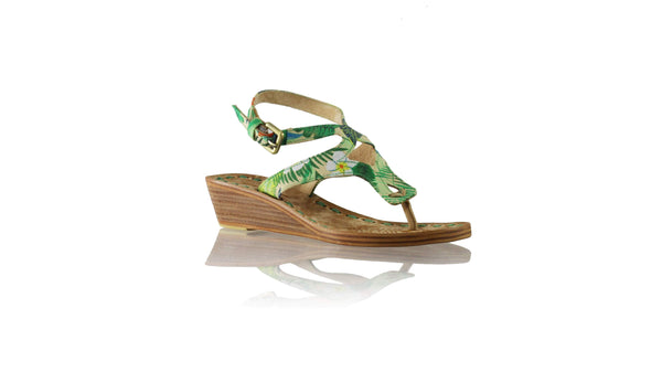 Leather-shoes-Agra 35mm Wedges - Multicolour Forest-sandals wedges-NILUH DJELANTIK-NILUH DJELANTIK