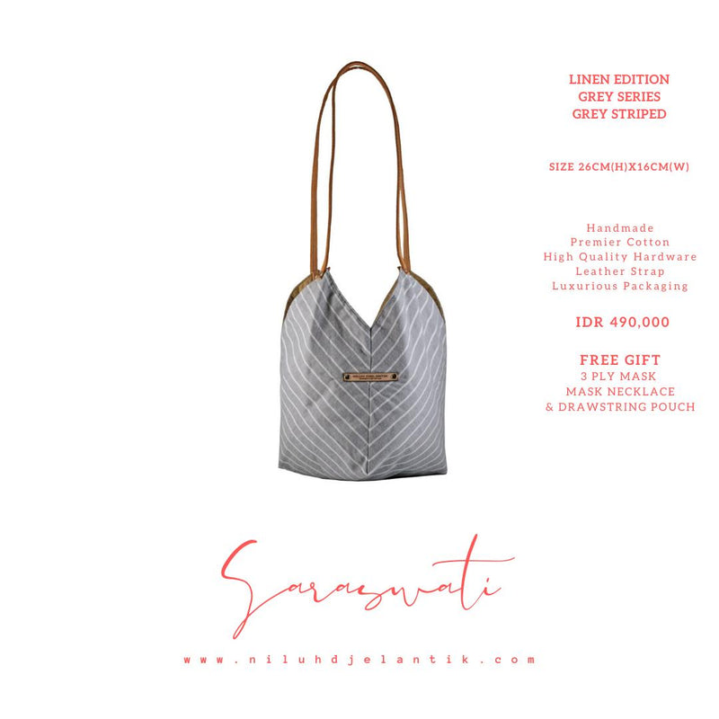 Leather-shoes-Saraswati Origami Tote Bag Set - Grey Series-tote bags-NILUH DJELANTIK-NILUH DJELANTIK